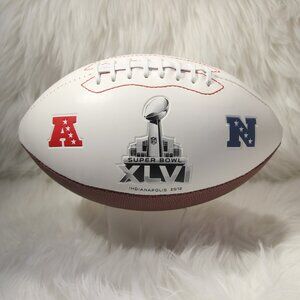 NFL Super Bowl Indy Indianapolis 2012 XLVI Full Size Football Giants v. Patriots